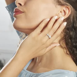 Marc Orian Bagues|Bagues Fiançailles > Bague Chouvia Or Blanc Diamant Synthétique