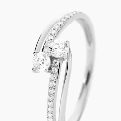 Bague Clarina Or Blanc Oxyde De Zirconium