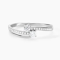 Bague Clarina Or Blanc Oxyde De Zirconium