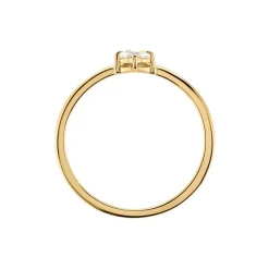 Bague éclat Perlé Plaqué Or Oxyde De Zirconium