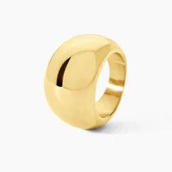 Bague Cleoria Acier Dore