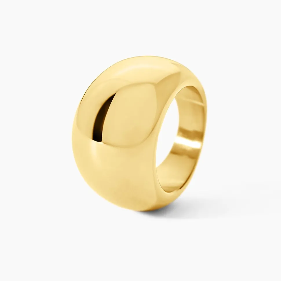 Bague Cleoria Acier Dore