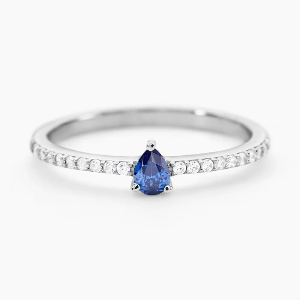 Marc Orian Bagues De Promesse|Bijoux Zirconium > Bague Clova Argent Blanc Oxyde De Zirconium