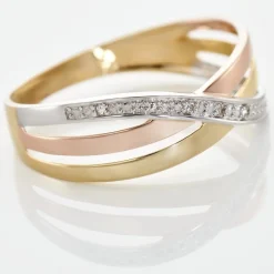 Marc Orian Parures De Mariage|Bagues > Bague Cramitia Or Tricolore Diamant