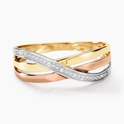 Marc Orian Parures De Mariage|Bagues > Bague Cramitia Or Tricolore Diamant