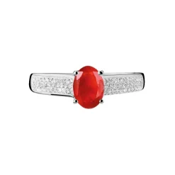 Marc Orian Bagues Rubis|Anniversaire De Mariage > Bague Crista Or Blanc Rubis Et Diamant