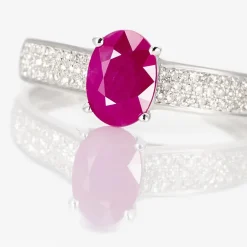Marc Orian Bagues Rubis|Anniversaire De Mariage > Bague Crista Et Diamant or blanc rubis
