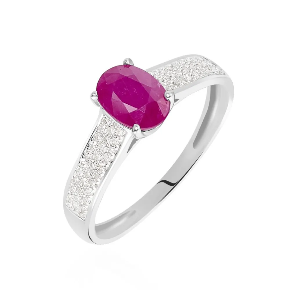 Marc Orian Bagues Rubis|Anniversaire De Mariage > Bague Crista Et Diamant or blanc rubis