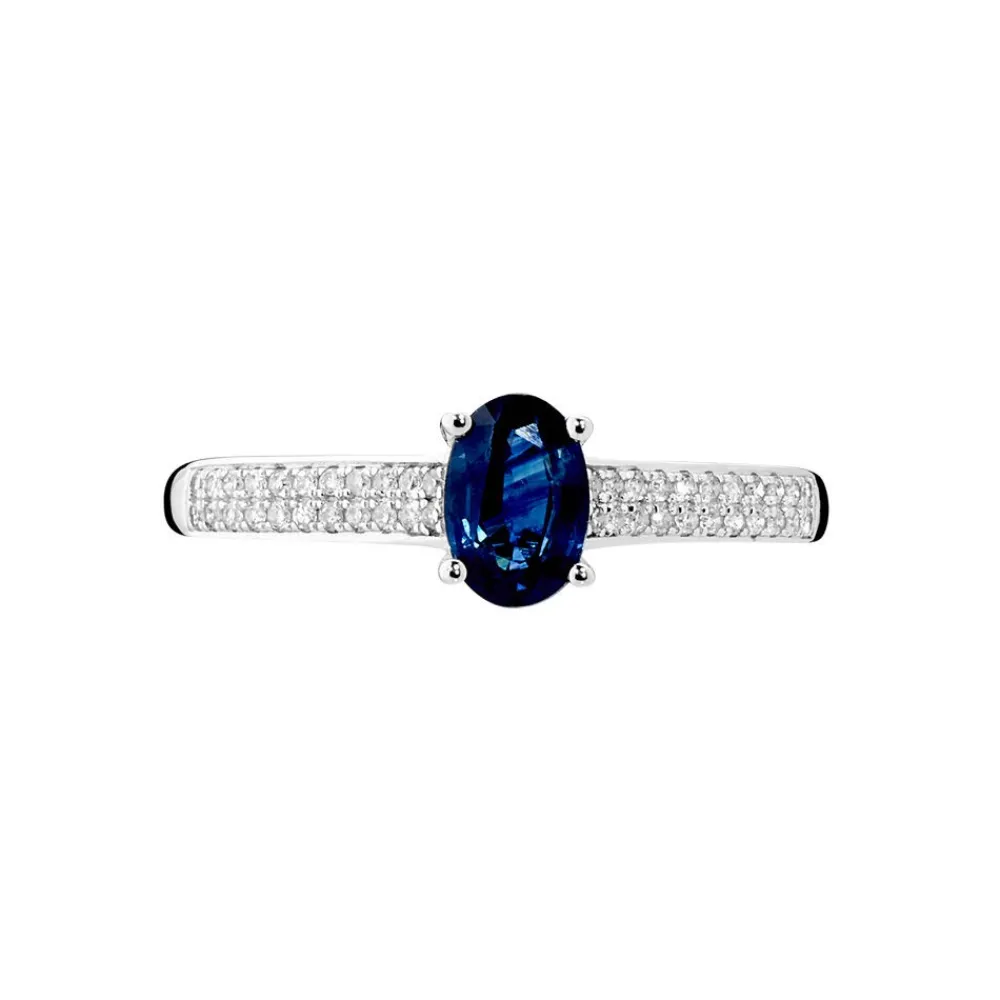 Marc Orian Anniversaire De Mariage|Bagues Saphir > Bague Crista Or Blanc Saphir Et Diamant