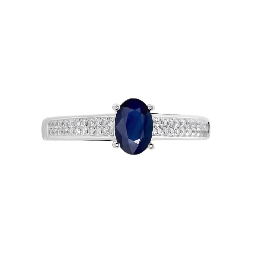 Marc Orian Anniversaire De Mariage|Bagues Saphir > Bague Crista Or Blanc Saphir Et Diamant