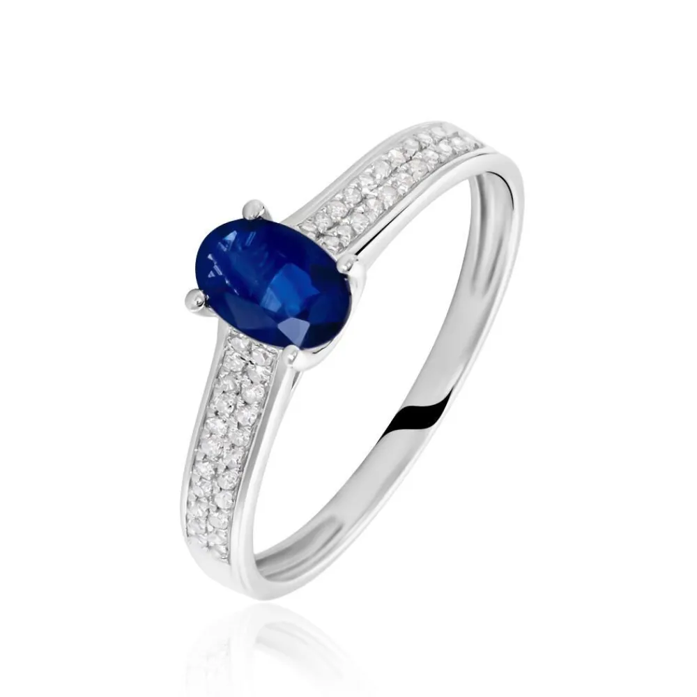 Marc Orian Anniversaire De Mariage|Bagues Saphir > Bague Crista Or Blanc Saphir Et Diamant