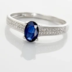 Marc Orian Anniversaire De Mariage|Bagues Saphir > Bague Crista Or Blanc Saphir Et Diamant