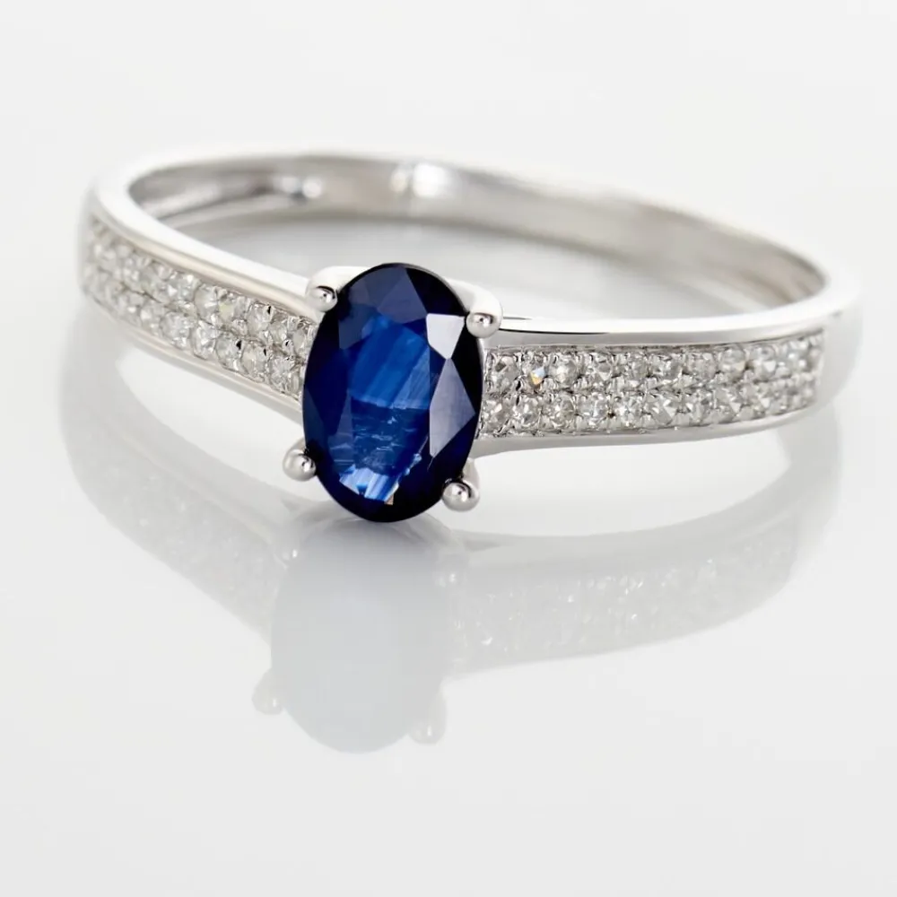 Marc Orian Anniversaire De Mariage|Bagues Saphir > Bague Crista Or Blanc Saphir Et Diamant