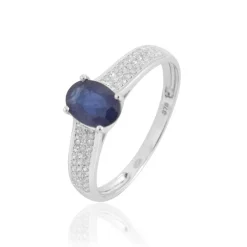 Marc Orian Anniversaire De Mariage|Bagues Saphir > Bague Crista Or Blanc Saphir Et Diamant