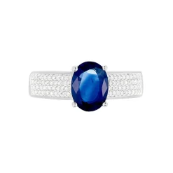 Marc Orian Bagues Saphir|Anniversaire De Mariage > Bague Crista Or Blanc Saphir Et Diamant