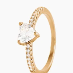 Bague Crush Plaqué Or Jaune Oxyde De Zirconium