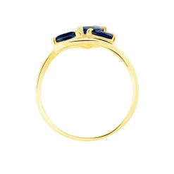 Marc Orian Anniversaire De Mariage|Bagues Saphir > Bague Dahlia Or Jaune Saphir Diamant