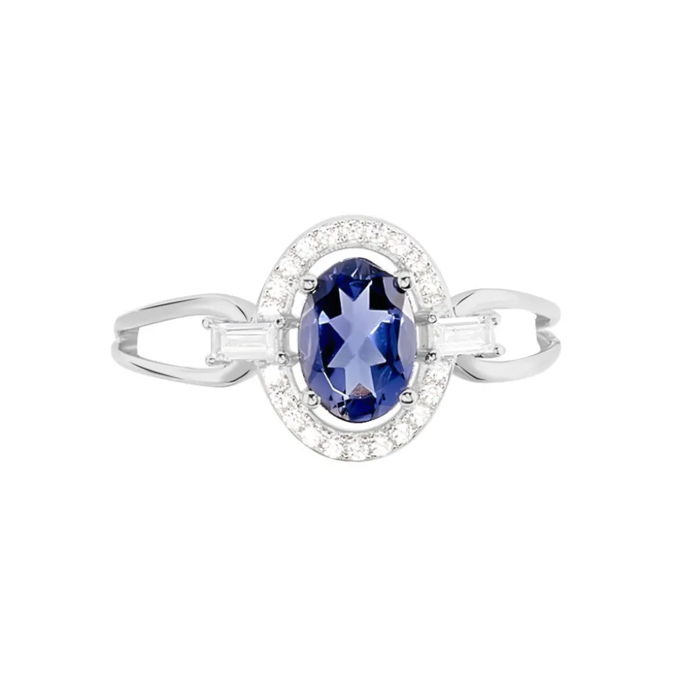Bague Dally Or Blanc Oxyde De Zirconium Iolite