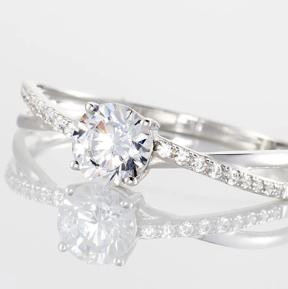Bague Dana Or Blanc Oxyde De Zirconium