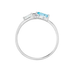 Marc Orian Bagues De Promesse|Bijoux Zirconium > Bague Daurine Or Blanc Oxyde De Zirconium Iolite