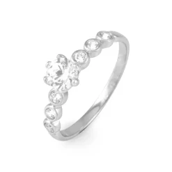 Marc Orian Bagues De Promesse|Bagues Fantaisie > Bague Didiane Argent Blanc Oxyde De Zirconium