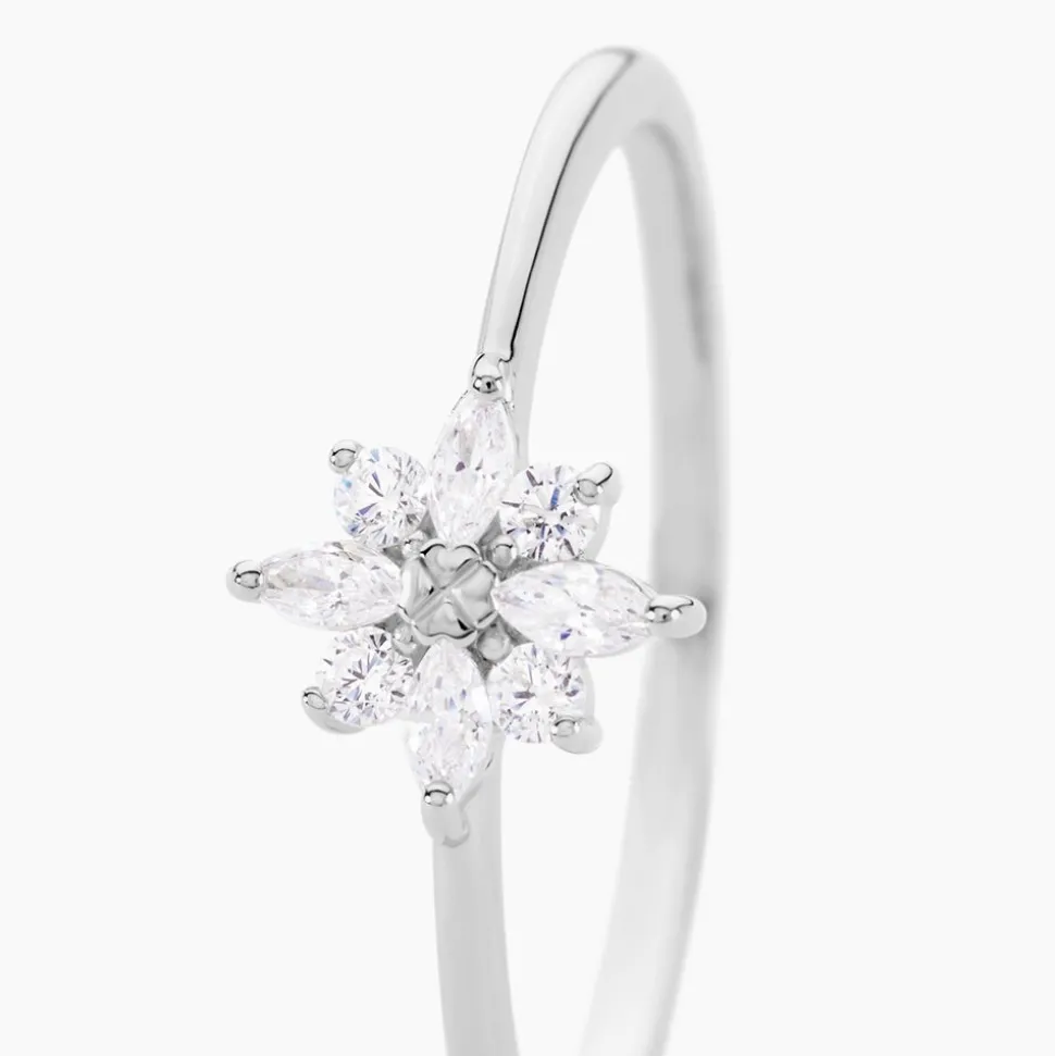Bague Eclat Argent Blanc Oxyde De Zirconium