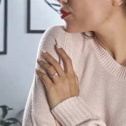 Bague Eclat Argent Blanc Oxyde De Zirconium