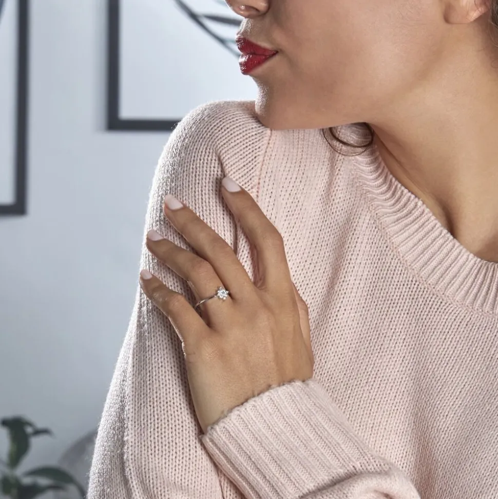 Bague Eclat Argent Blanc Oxyde De Zirconium