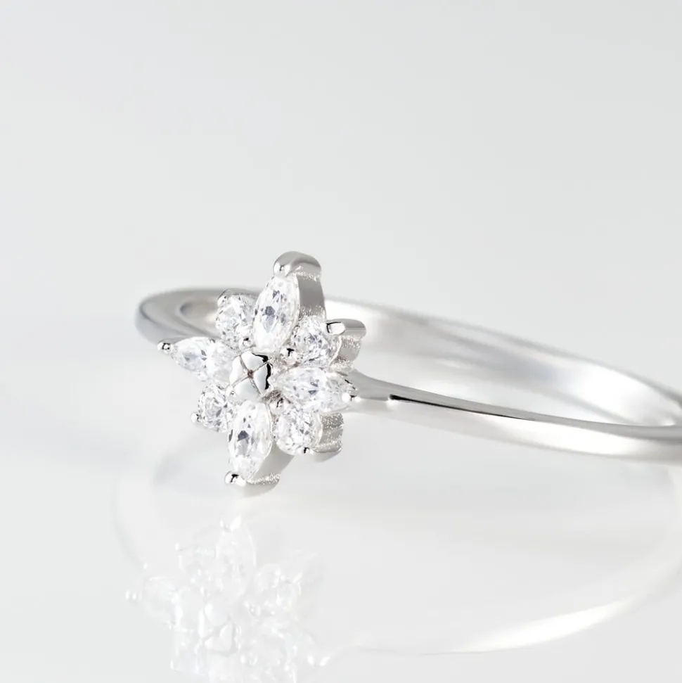 Bague Eclat Argent Blanc Oxyde De Zirconium