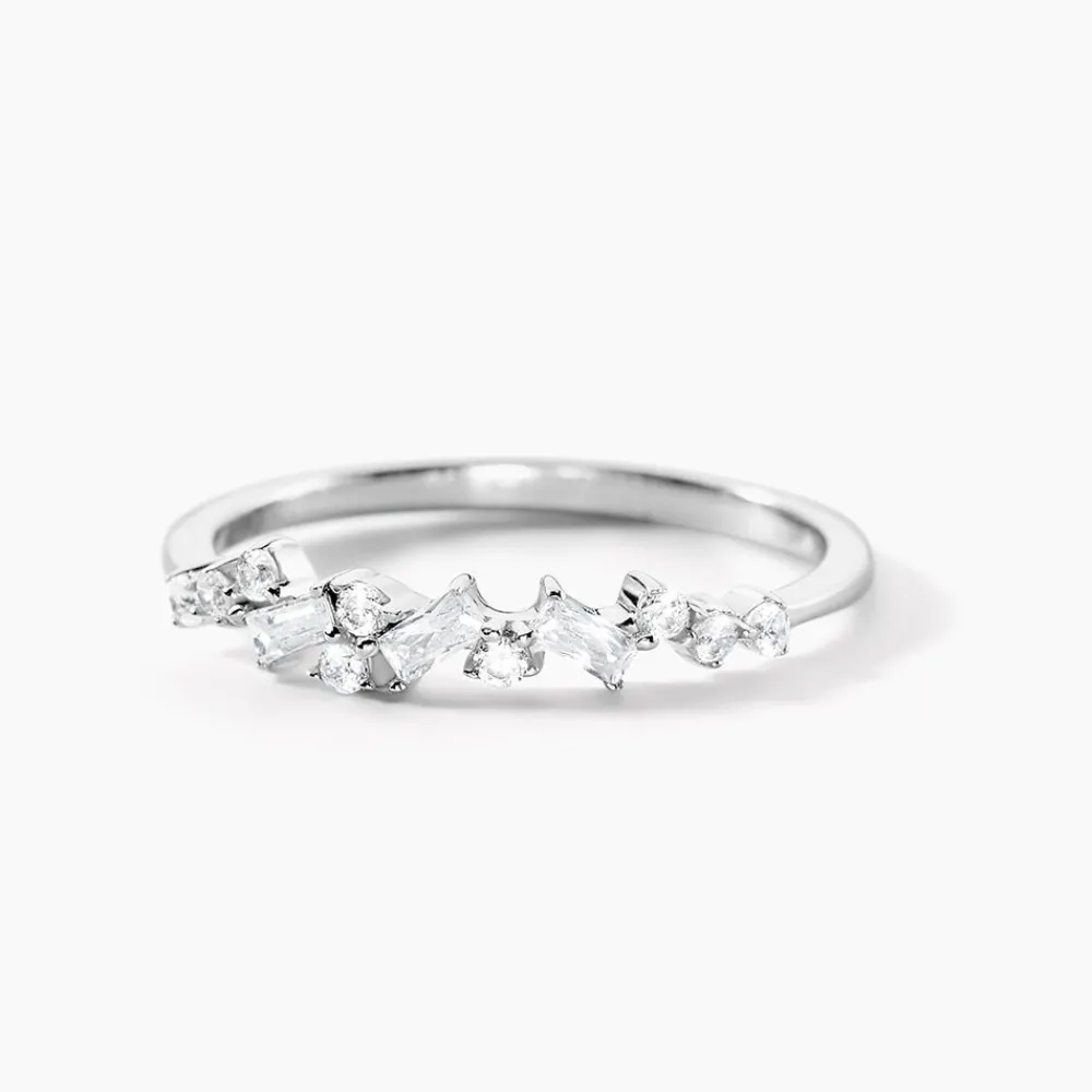 Marc Orian Bijoux Zirconium|Bagues > Bague Eclat D'Aurore Argent Blanc Oxyde De Zirconium