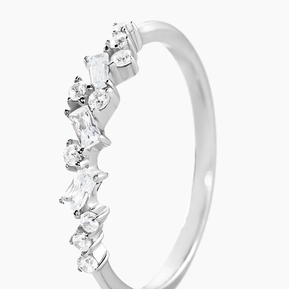 Marc Orian Bijoux Zirconium|Bagues > Bague Eclat D'Aurore Argent Blanc Oxyde De Zirconium