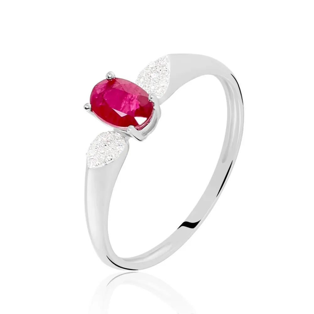 Marc Orian Bagues Rubis|Anniversaire De Mariage > Bague Edgina Et Diamant or blanc rubis
