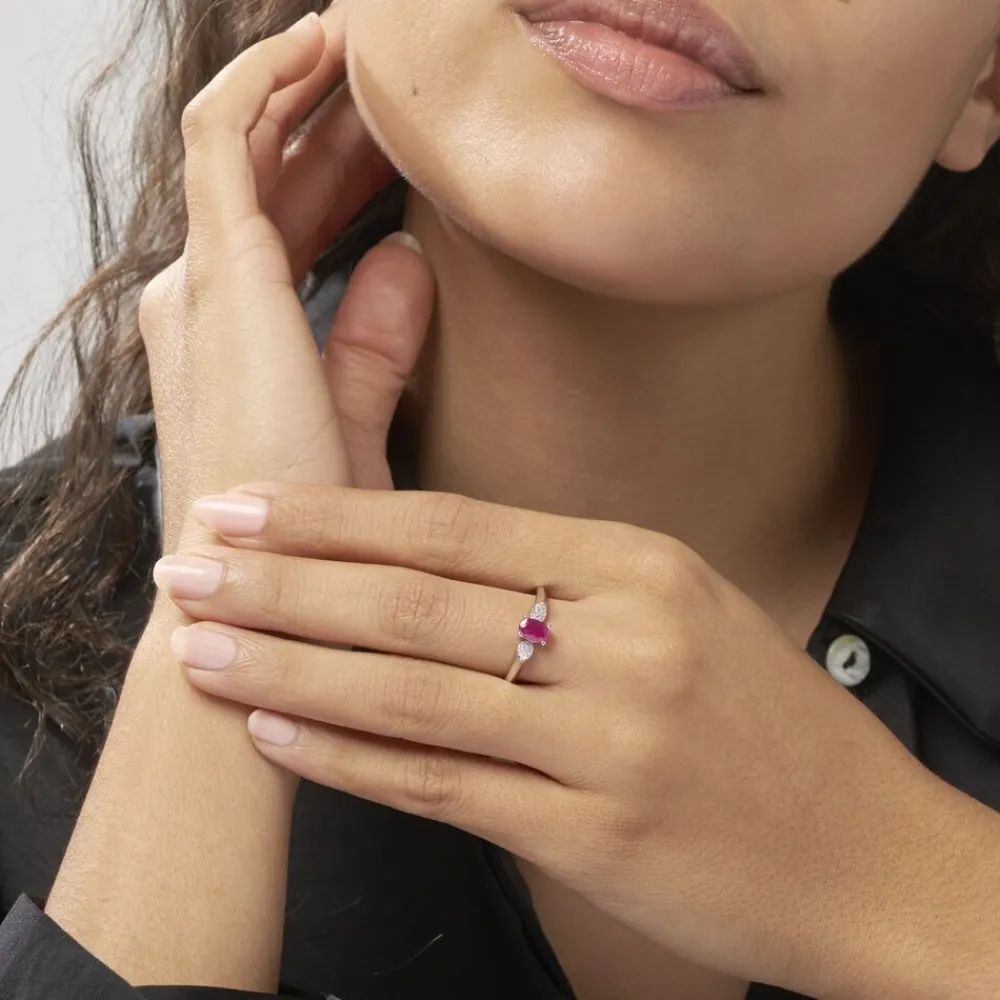 Marc Orian Bagues Rubis|Anniversaire De Mariage > Bague Edgina Et Diamant or blanc rubis