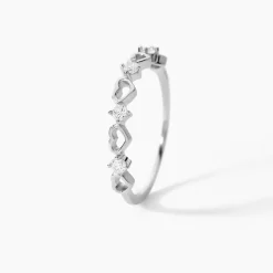 Bague Elonie Argent Blanc Oxyde De Zirconium