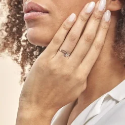 Marc Orian Bagues|Bagues Fiançailles > Bague Emma-lise Or Blanc Diamant