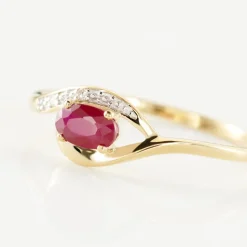 Bague Emotion Or Jaune Rubis Diamant