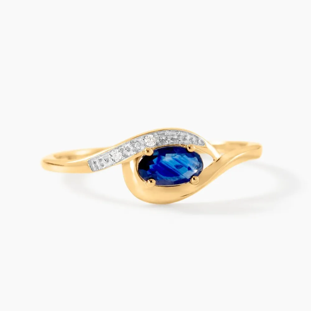Marc Orian Anniversaire De Mariage|Bagues Saphir > Bague Emotion Or Jaune Saphir Diamant