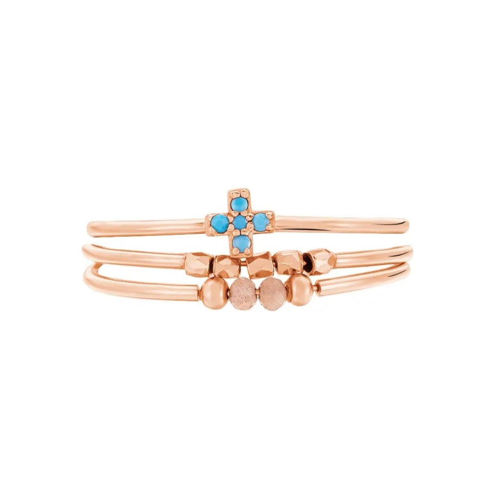 Bague Enia Argent Rose Oxyde De Zirconium