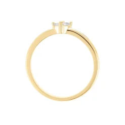 Bague Erma Plaqué Or Doré Oxyde De Zirconium