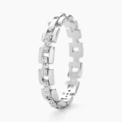 Marc Orian Bijoux Zirconium|Bagues > Bague Eternity Argent Blanc Oxyde De Zirconium