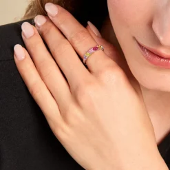 Marc Orian Bagues De Promesse|Bagues Fantaisie > Bague Evasion Argent Blanc Oxyde De Zirconium Pierre De Synthese