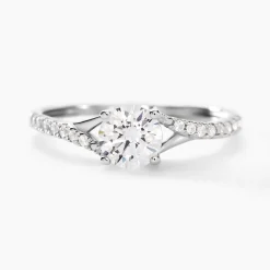 Bague Evita Or Blanc Oxyde De Zirconium