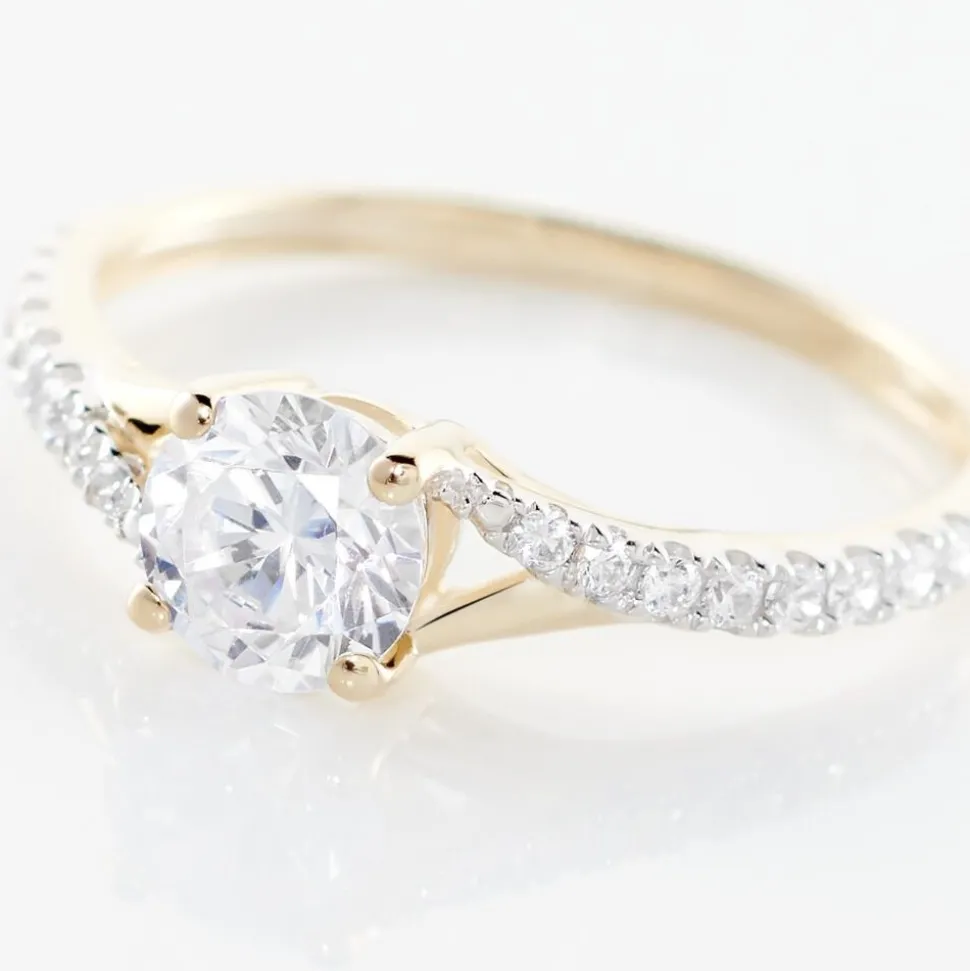Bague Evita Or Jaune Oxyde De Zirconium