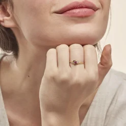 Marc Orian Bagues Rubis|Anniversaire De Mariage > Bague Evka Or Jaune Rubis