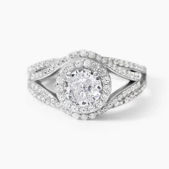 Bague Ferne Argent Blanc Oxyde De Zirconium