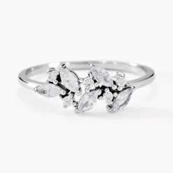 Marc Orian Bijoux Zirconium|Bagues > Bague Fidelis Or Blanc Oxyde De Zirconium