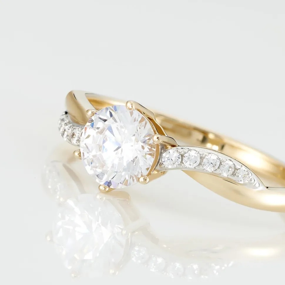 Bague Filipa Or Bicolore Oxyde De Zirconium