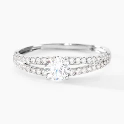 Bague Fina Or Blanc Oxyde De Zirconium