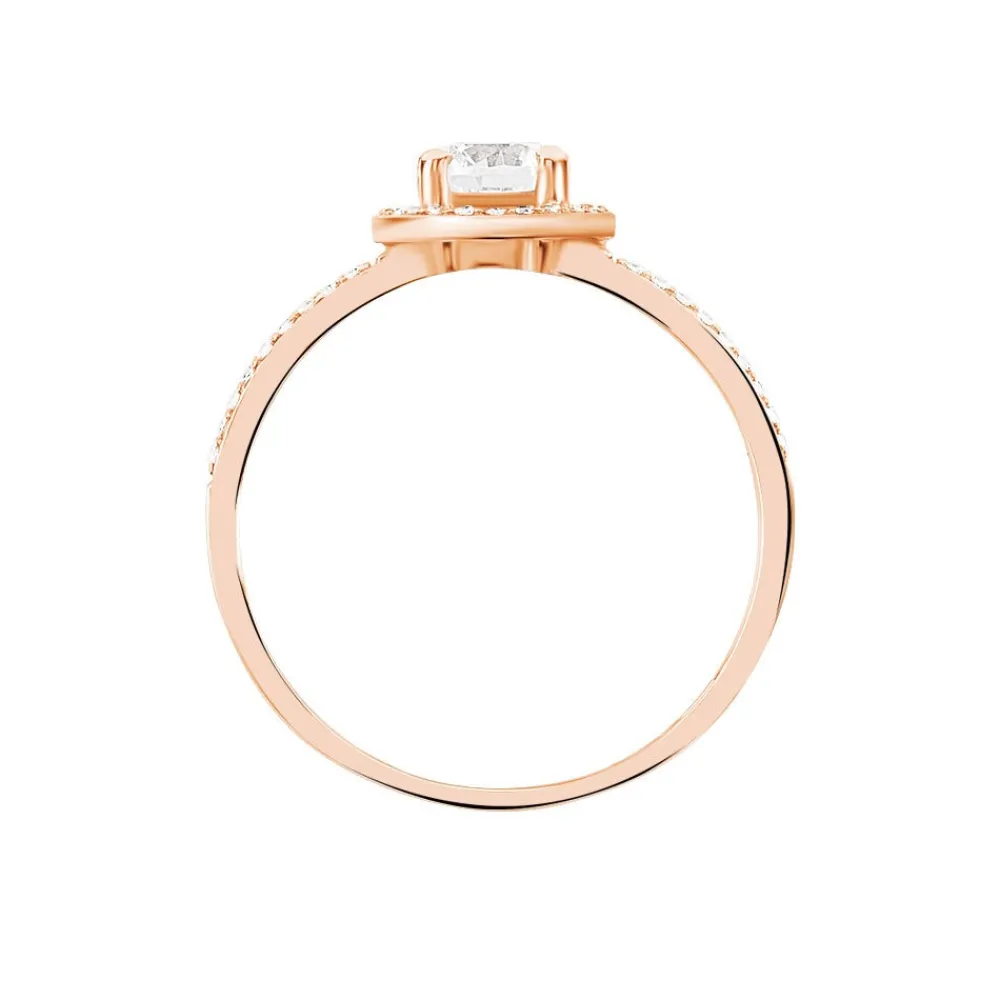 Marc Orian Bagues De Promesse|Bijoux Zirconium > Bague Garine Or Rose Oxyde De Zirconium