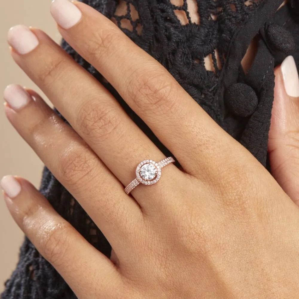 Marc Orian Bagues De Promesse|Bijoux Zirconium > Bague Garine Or Rose Oxyde De Zirconium